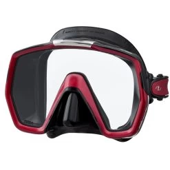 Masque FREEDOM HD TUSA -Magasin De Plongée freedomhdqbmdr noir rouge 2