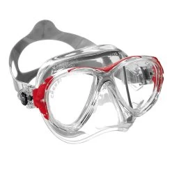 Masque EYES EVOLUTION CRYSTAL CRESSI -Magasin De Plongée masque eyes evo crystal rouge 1