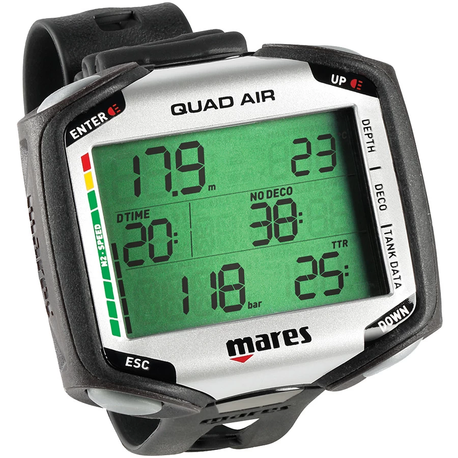 Ordinateur QUAD AIR MARES Noir + Sonde + Diver Bag 2 Ordinateur QUAD AIR MARES Noir + Sonde + Diver Bag – Image 2